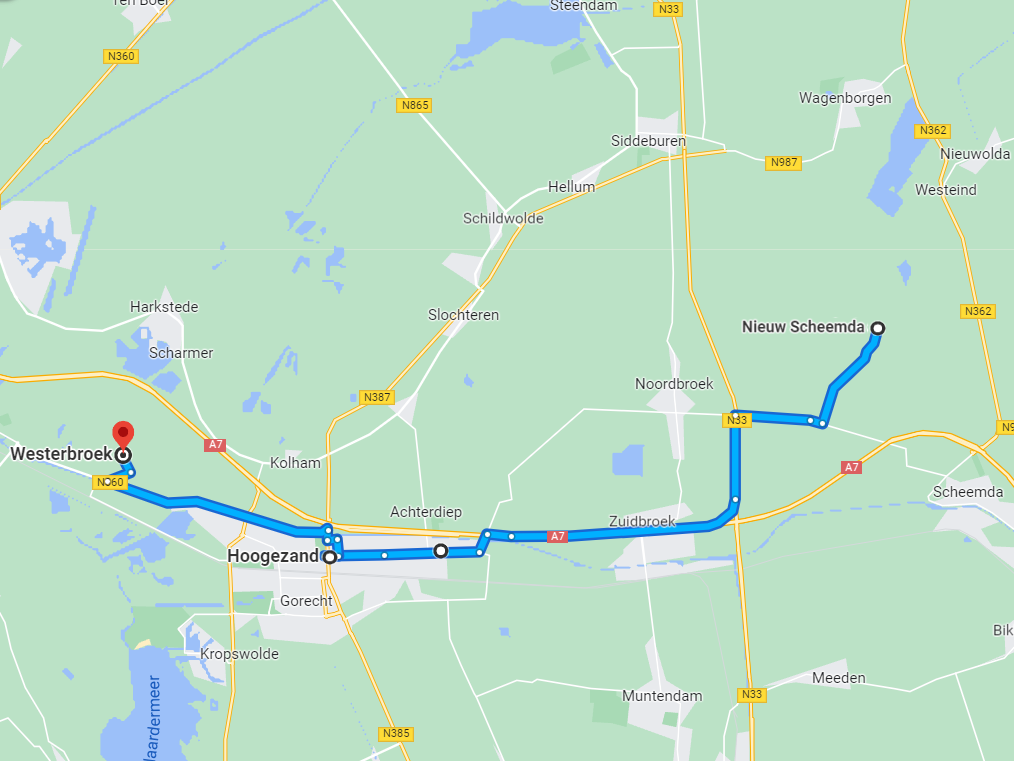 Route Hoogezand